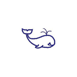 Embroidery Design Contoured Whale