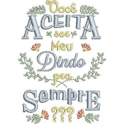 Matriz De Bordado Aceita Ser Minha Dindo 1