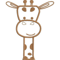 Embroidery Design Contoured Giraffe
