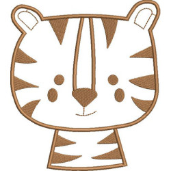 Embroidery Design Contoured Tiger