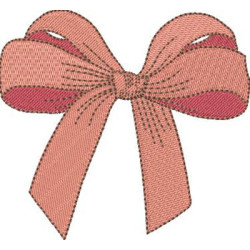 Embroidery Design Large Double Ribbon Bow