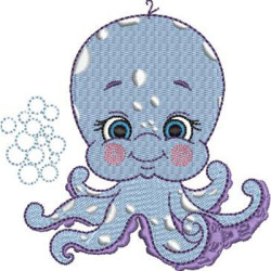 Embroidery Design Baby Octopus