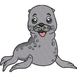Embroidery Design Baby Seal