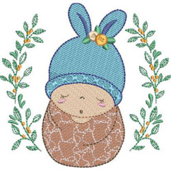 Embroidery Design Little Baby In The Frame