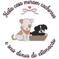 Diseño Para Bordado 1 Perros Viven En Esta Casa