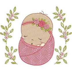 Embroidery Design Little Baby In The Frame 2