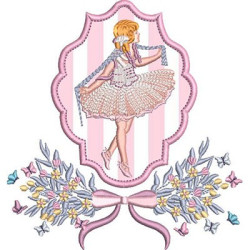 Embroidery Design Ballerina In The Frame 3
