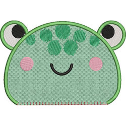 Embroidery Design Frog Applied 1