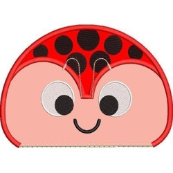 Embroidery Design Applied Ladybird 1