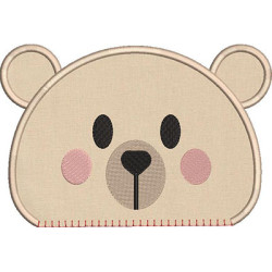 Embroidery Design Bear Applied 1