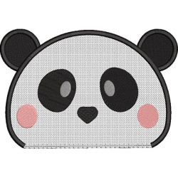 Embroidery Design Applied Panda 1
