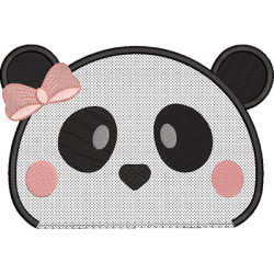 Embroidery Design Applied Panda 2