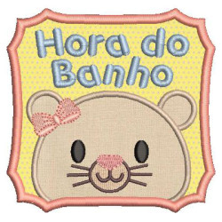 Matriz De Bordado Hora Do Banho Leoa Aplicada 1