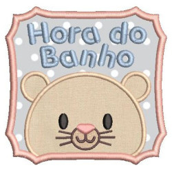 Matriz De Bordado Hora Do Banhoonça Aplicada