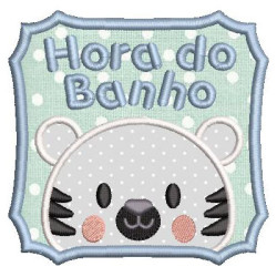 Matriz De Bordado Hora Do Banho Zebra Aplicada 1