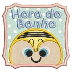 Matriz De Bordado Hora Do Banho Abelhinha Aplicada