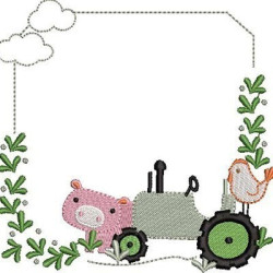 Embroidery Design Frame The Farm