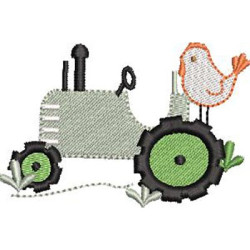Embroidery Design Child Tractor 4