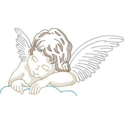 Embroidery Design Little Angel Light Stitch 1