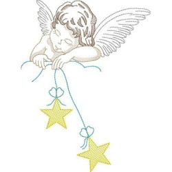 Embroidery Design Little Angel Light Stitch 2