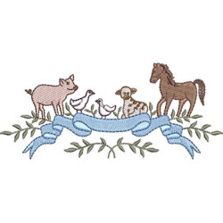 Embroidery Design Farm Animals