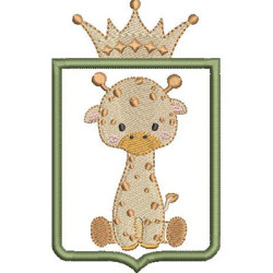 Diseño Para Bordado Cuadro Bebé Jirafa Safari 4