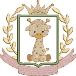 Embroidery Design Frame Safari Giraffe Baby 2