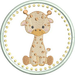 Matriz De Bordado Moldura Girafa Bebê 5