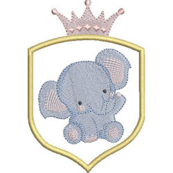 Embroidery Design Frame Safari Elephant Baby 4