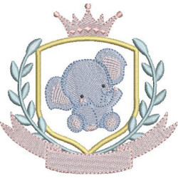 Matriz De Bordado Moldura Safari Elefante Bebê 1