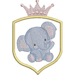 Embroidery Design Frame Safari Elephant Baby 3