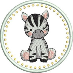 Embroidery Design Frame Zebra Baby 5