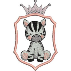 Embroidery Design Frame Safari Zebra Baby 4