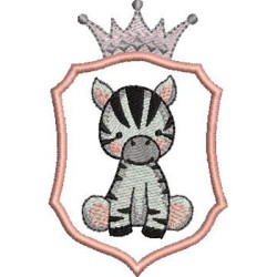 Embroidery Design Frame Safari Zebra Baby 3