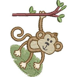 Embroidery Design Monkey Safari 3