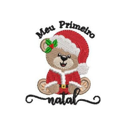 Embroidery Design Teddy Bear My First Christmas