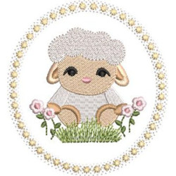 Embroidery Design Sheep Frame 1