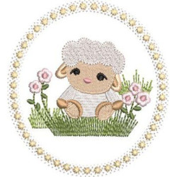 Embroidery Design Sheep Frame 3