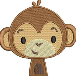 Embroidery Design Monkey Bust