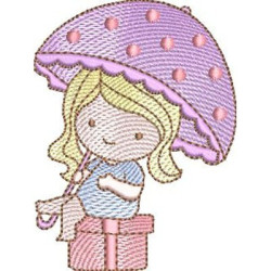 Embroidery Design Rippled Girl 3 Sizes 9