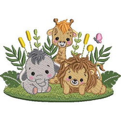 Matriz De Bordado Animais Trio Safari 4