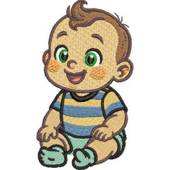 Embroidery Design Little Baby Sitting..