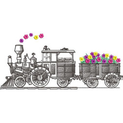 Diseño Para Bordado Tren De Puntadas Suaves