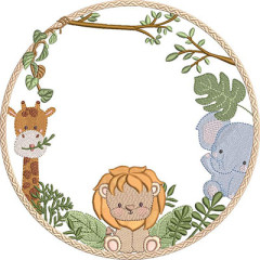 Embroidery Design Large Safari Frame 7..