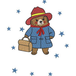 Embroidery Design Bear With A Hat 1
