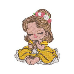 Diseño Para Bordado Princesa De 8 Cm