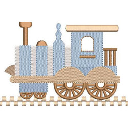 Matriz De Bordado Locomotiva Trem Infantil 11 Cm