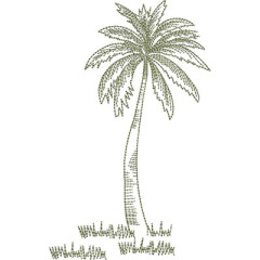 Diseño Para Bordado Silueta De Palmera De Coco Safari ..