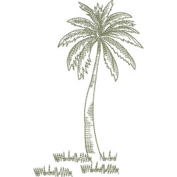 Matriz De Bordado Coqueiro Silhueta Safari 18 Cm