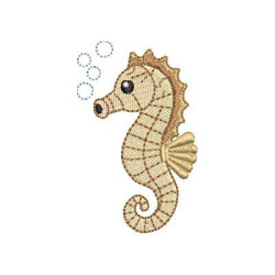 Matriz De Bordado Cavalo Marinho Cute 7 Cm